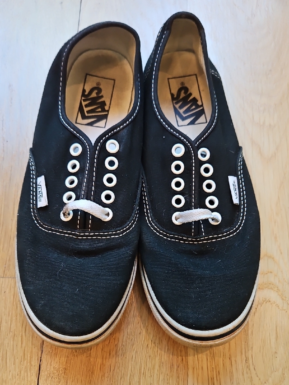 Vans Black Canvas Slip-On Loafers